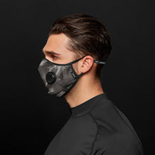 Load image into Gallery viewer, 0382. ViralOff® Vented Performance Mask (2 Pack with Bag) - Black Brushed Camo